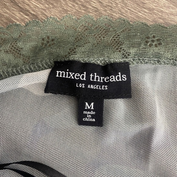 Y2K Camo Lace Cami Top Womens Medium Sheer Mesh Party Streetwear - Picture 3 of 6